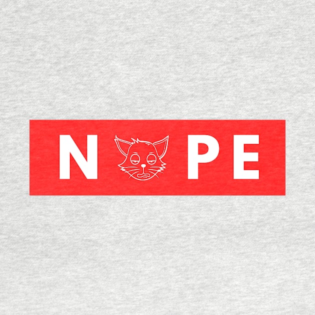 Nope Lazy English funny cat Lover Gift by numidiadesign